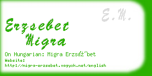 erzsebet migra business card